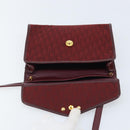Christian Dior Trotter Canvas Shoulder Bag Red Gold Auth BA11606-10