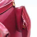 Christian Dior Trotter Canvas Shoulder Bag Red Gold Auth BA11606-19