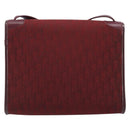 Christian Dior Trotter Canvas Shoulder Bag Red Gold Auth BA11606-2