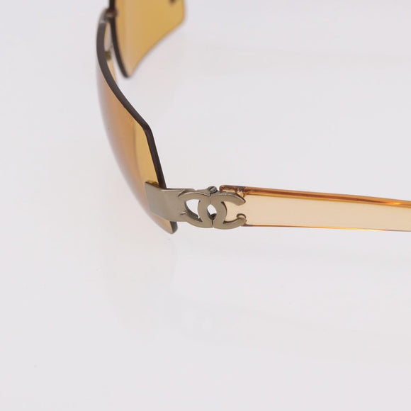 CHANEL Zonnebril plastic Bruin CC Auth BA11608