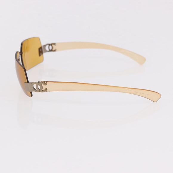 CHANEL Zonnebril plastic Bruin CC Auth BA11608