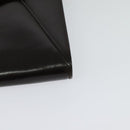 BALLY Shoulder Bag Leather Dark Brown Gold Auth BA1161-11