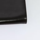 BALLY Shoulder Bag Leather Dark Brown Gold Auth BA1161-17