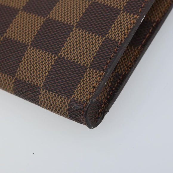 LOUIS VUITTON Damier Ebene Marais Pouch LV Auth BA11616