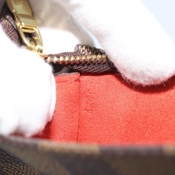 LOUIS VUITTON Damier Ebene Marais Pouch LV Auth BA11616