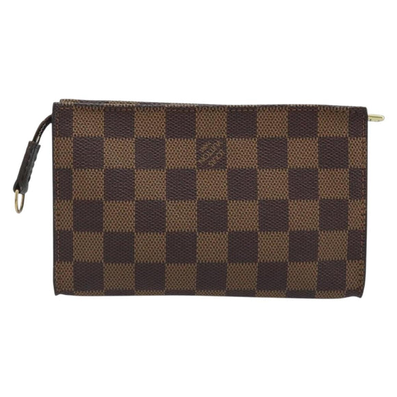 LOUIS VUITTON Damier Ebene Marais Pouch LV Auth BA11616