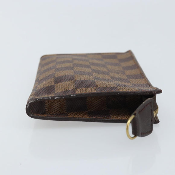 LOUIS VUITTON Damier Ebene Marais Pouch LV Auth BA11616