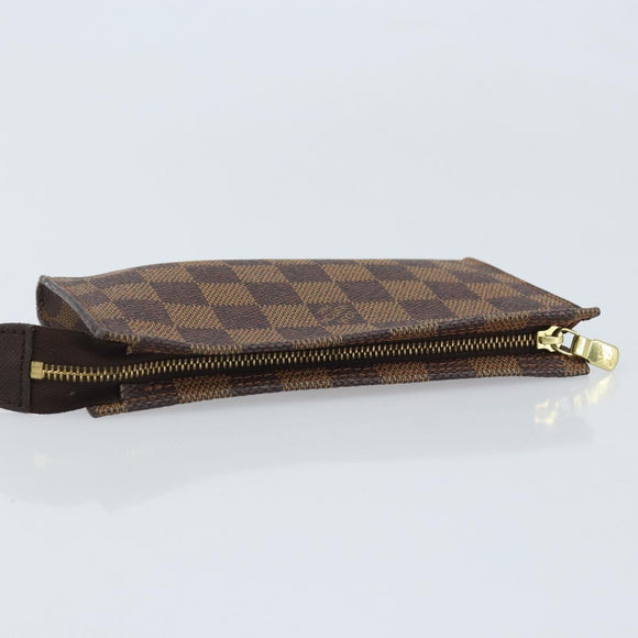 LOUIS VUITTON Damier Ebene Marais Pouch LV Auth BA11616