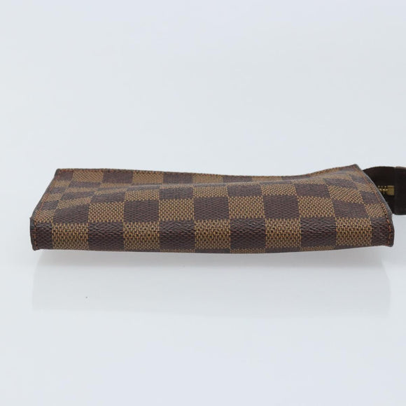 LOUIS VUITTON Damier Ebene Marais Pouch LV Auth BA11616