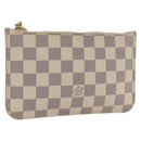 LOUIS VUITTON Damier Azur Neverfull PM Pouch Accessory Pouch LV Auth BA11621-1
