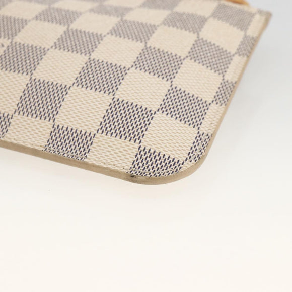 LOUIS VUITTON Damier Azur Neverfull PM Pouch Accessory Pouch LV Auth BA11621