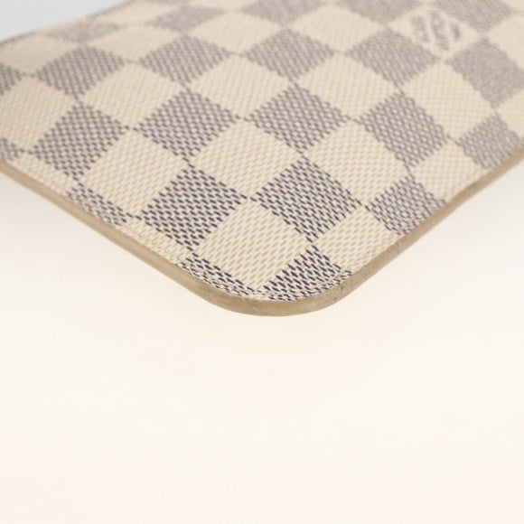 LOUIS VUITTON Damier Azur Neverfull PM Pouch Accessory Pouch LV Auth BA11621