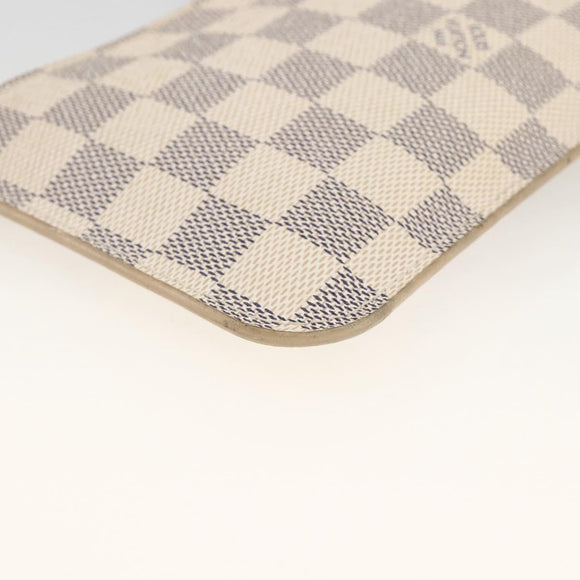 LOUIS VUITTON Damier Azur Neverfull PM Pouch Accessory Pouch LV Auth BA11621