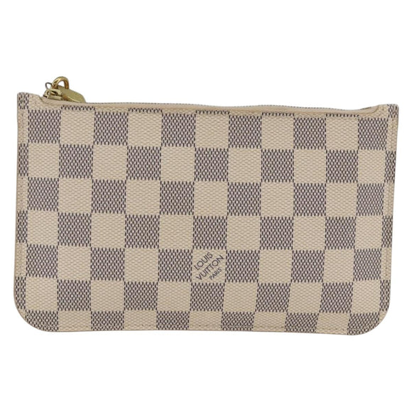 LOUIS VUITTON Damier Azur Neverfull PM Pouch Accessory Pouch LV Auth BA11621