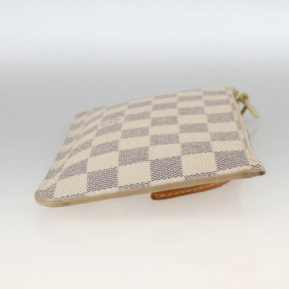 LOUIS VUITTON Damier Azur Neverfull PM Pouch Accessory Pouch LV Auth BA11621