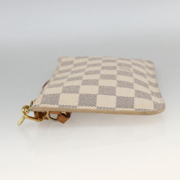 LOUIS VUITTON Damier Azur Neverfull PM Pouch Accessory Pouch LV Auth BA11621