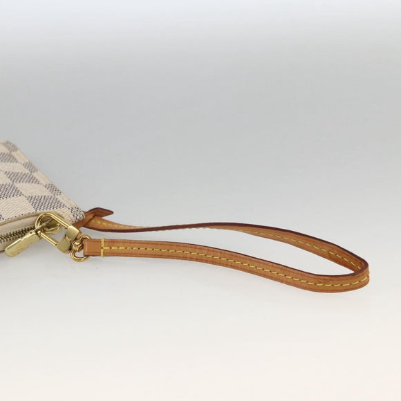 LOUIS VUITTON Damier Azur Neverfull PM Pouch Accessory Pouch LV Auth BA11621