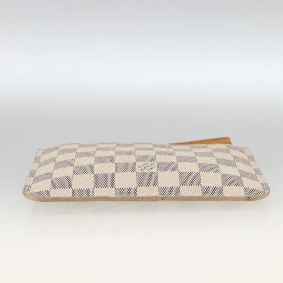 LOUIS VUITTON Damier Azur Neverfull PM Pouch Accessory Pouch LV Auth BA11621