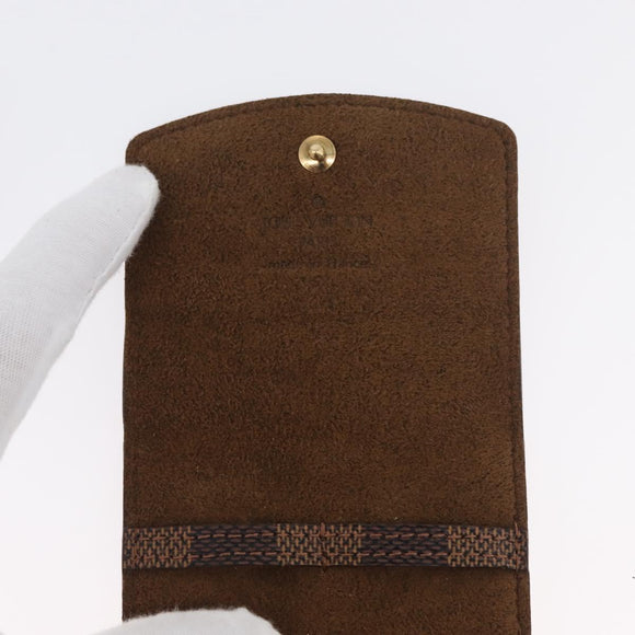 LOUIS VUITTON Damier Ebene Buton De Manchette Cuffs LV Auth BA11622
