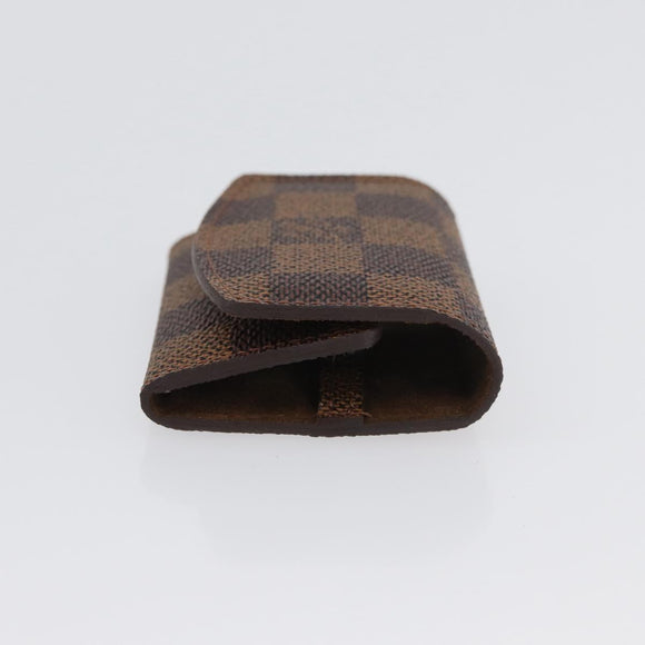 LOUIS VUITTON Damier Ebene Buton De Manchette Cuffs LV Auth BA11622