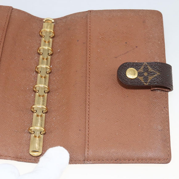 LOUIS VUITTON Monogram Agenda PM Day Planner Cover R20005 LV Auth BA11626