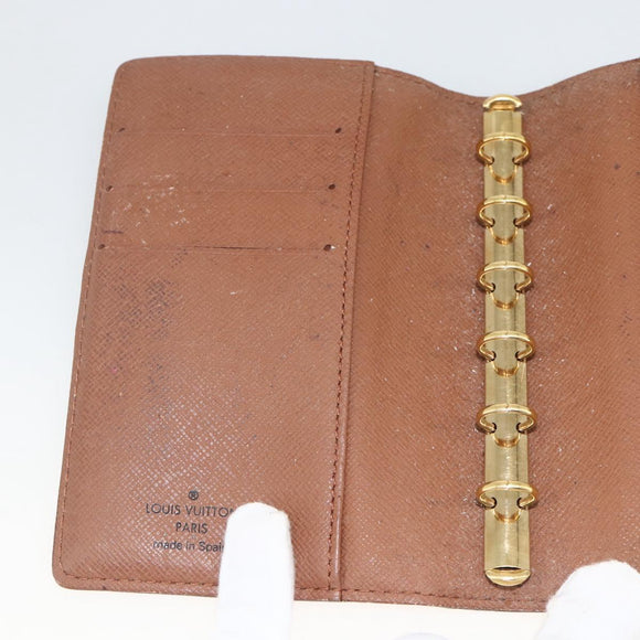LOUIS VUITTON Monogram Agenda PM Day Planner Cover R20005 LV Auth BA11626