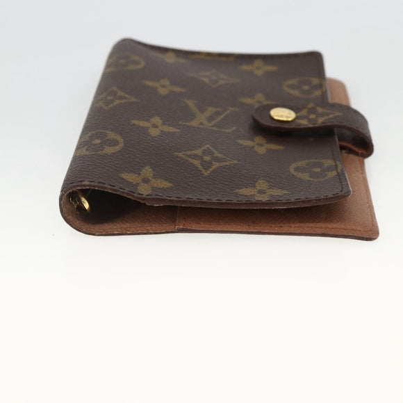 LOUIS VUITTON Monogram Agenda PM Day Planner Cover R20005 LV Auth BA11626