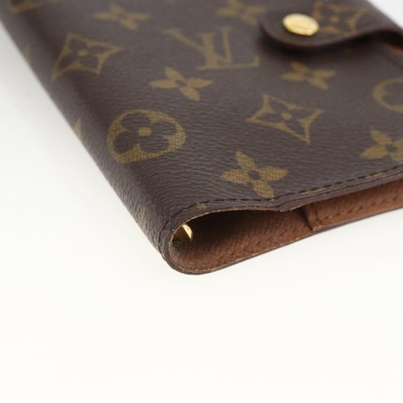 LOUIS VUITTON Monogram Agenda PM Day Planner Cover R20005 LV Auth BA11626