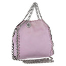 Stella MacCartney Falabella Shoulder Bag polyester Pink Silver Auth BA11627-1