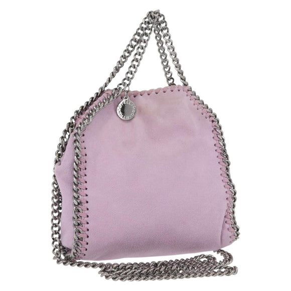 Stella MacCartney Falabella Shoulder Bag polyester Pink Silver Auth BA11627