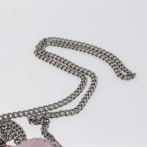 Stella MacCartney Falabella Shoulder Bag polyester Pink Silver Auth BA11627