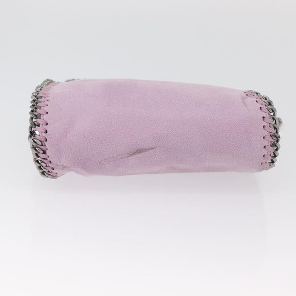 Stella MacCartney Falabella Shoulder Bag polyester Pink Silver Auth BA11627