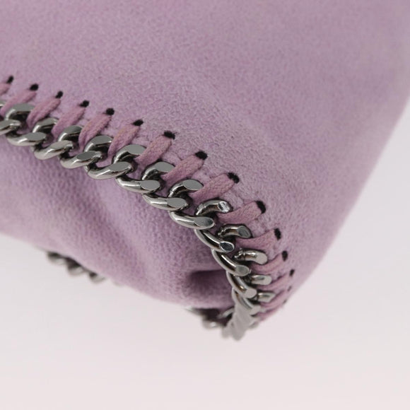 Stella MacCartney Falabella Shoulder Bag polyester Pink Silver Auth BA11627