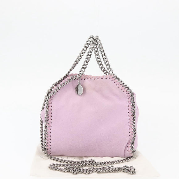 Stella MacCartney Falabella Shoulder Bag polyester Pink Silver Auth BA11627