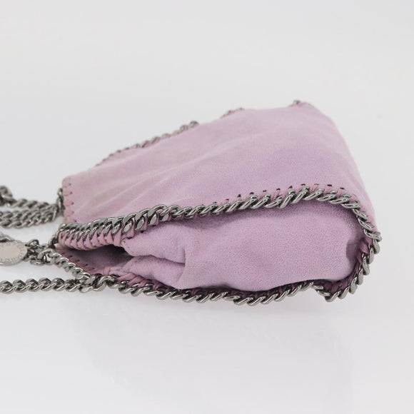 Stella MacCartney Falabella Shoulder Bag polyester Pink Silver Auth BA11627