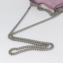 Stella MacCartney Falabella Shoulder Bag polyester Pink Silver Auth BA11627-9