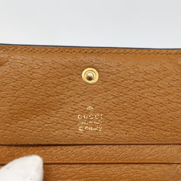 GUCCI Micro GG Supreme Wallet PVC GUCCIxDisney Beige Gold 602534 Auth BA11628A