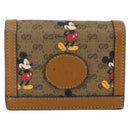 GUCCI Micro GG Supreme Wallet PVC GUCCIxDisney Beige Gold 602534 Auth BA11628A-2