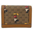 GUCCI Micro GG Supreme Wallet PVC GUCCIxDisney Beige Gold 602534 Auth BA11628A-3