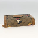 GUCCI Micro GG Supreme Wallet PVC GUCCIxDisney Beige Gold 602534 Auth BA11628A-6