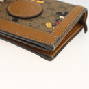 GUCCI Micro GG Supreme Wallet PVC GUCCIxDisney Beige Gold 602534 Auth BA11628A-8
