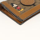 GUCCI Micro GG Supreme Wallet PVC GUCCIxDisney Beige Gold 602534 Auth BA11628A-9