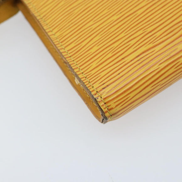 LOUIS VUITTON Epi Pochette Accessoires Pouch Yellow M52949 LV Auth BA11630