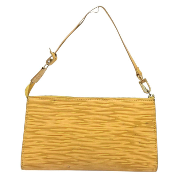 LOUIS VUITTON Epi Pochette Accessoires Pouch Yellow M52949 LV Auth BA11630