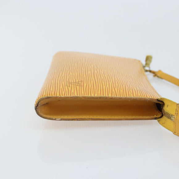 LOUIS VUITTON Epi Pochette Accessoires Pouch Yellow M52949 LV Auth BA11630