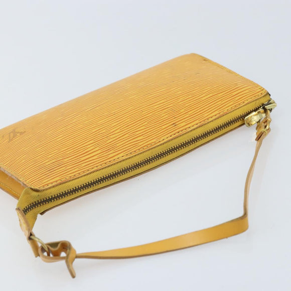 LOUIS VUITTON Epi Pochette Accessoires Pouch Yellow M52949 LV Auth BA11630