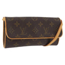 LOUIS VUITTON Monogram Pochette Twin PM Shoulder Bag M51854 LV Auth BA11631-1
