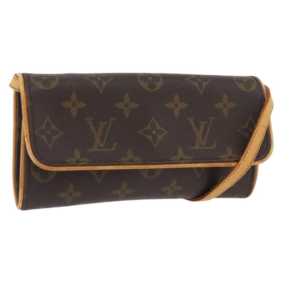 LOUIS VUITTON Monogram Pochette Twin PM Shoulder Bag M51854 LV Auth BA11631