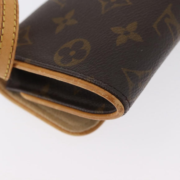 LOUIS VUITTON Monogram Pochette Twin PM Shoulder Bag M51854 LV Auth BA11631
