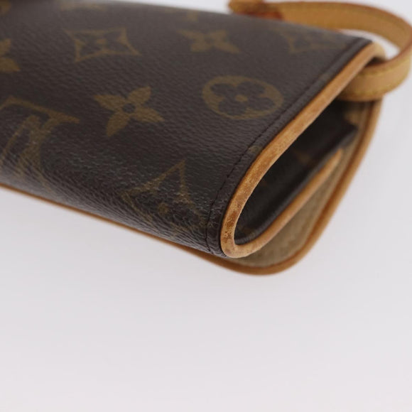 LOUIS VUITTON Monogram Pochette Twin PM Shoulder Bag M51854 LV Auth BA11631